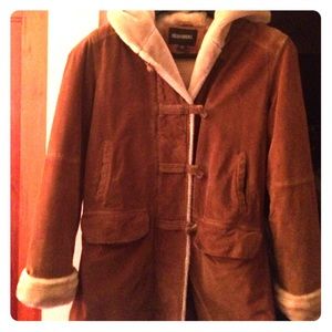 BERNARDO Suede Fully Lined/Hooded Coat